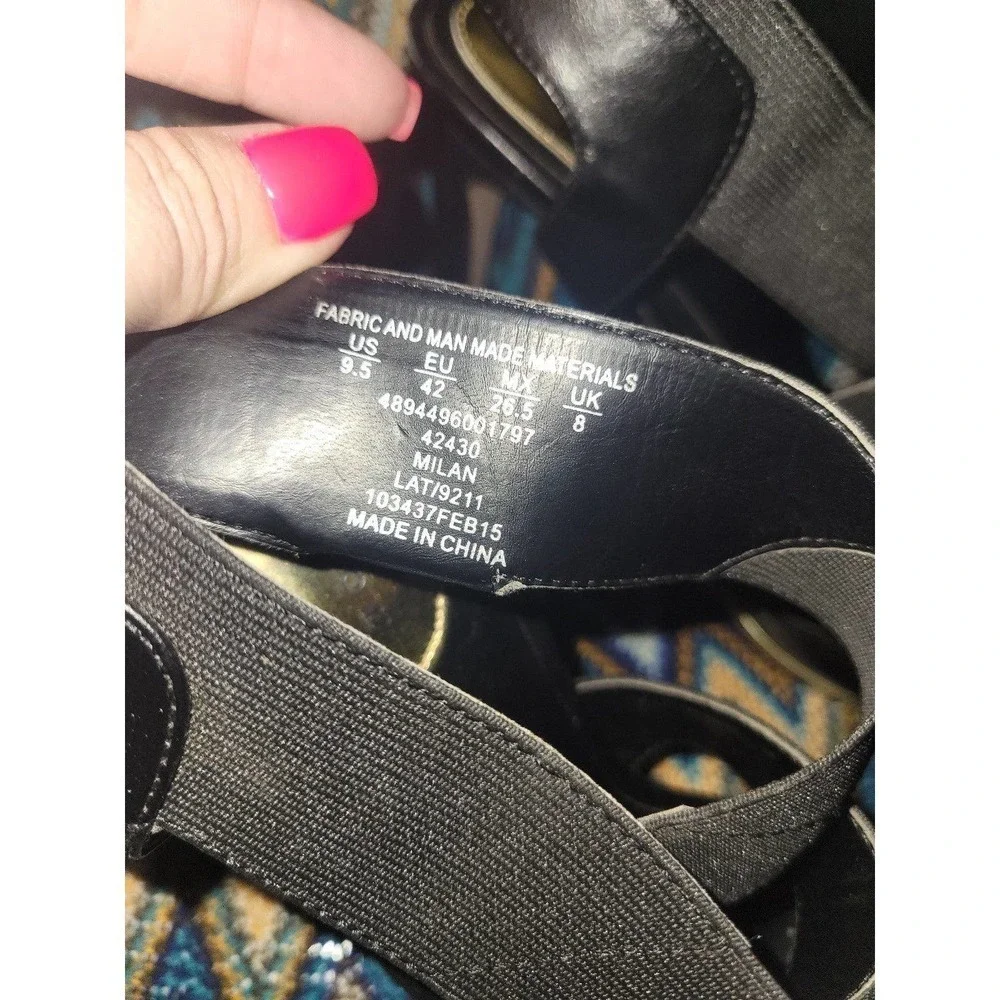Black stiletto heels size 9.5